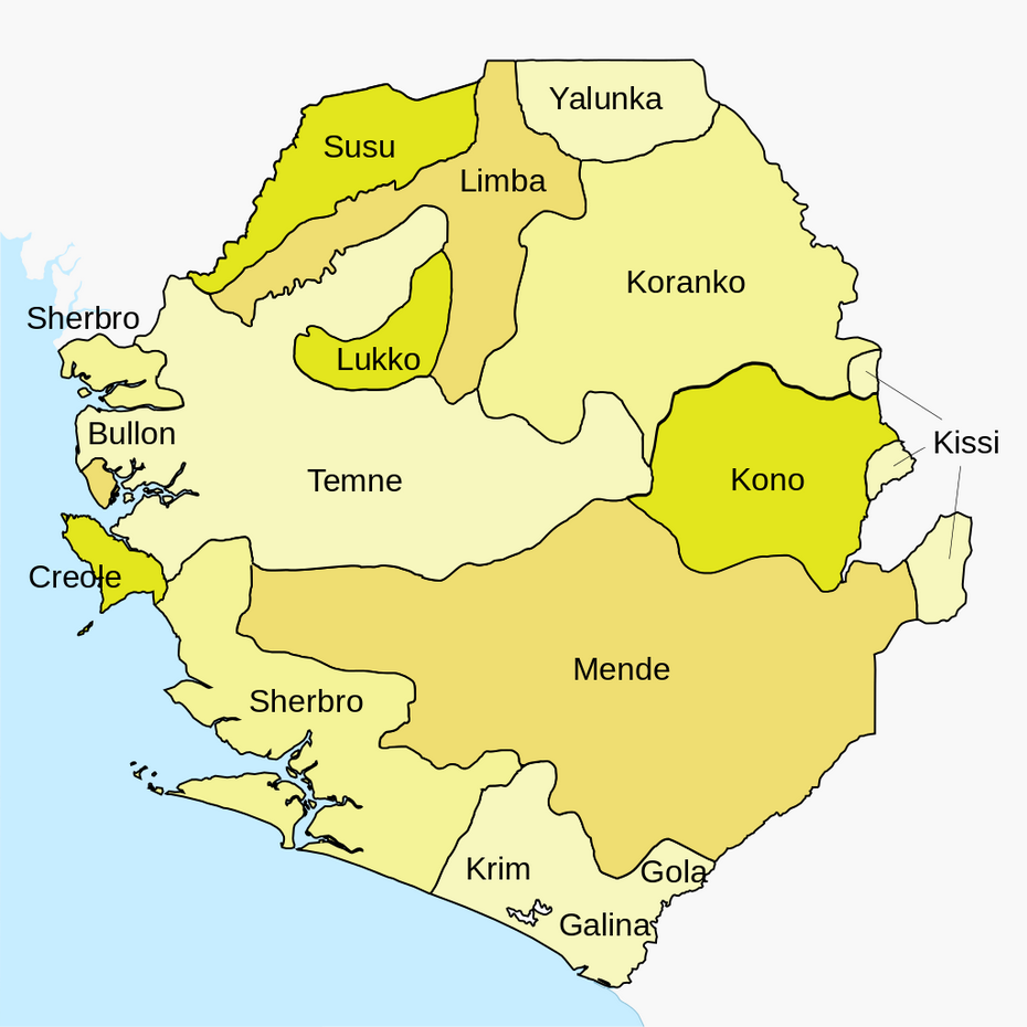 Sierra Leone ethnic map