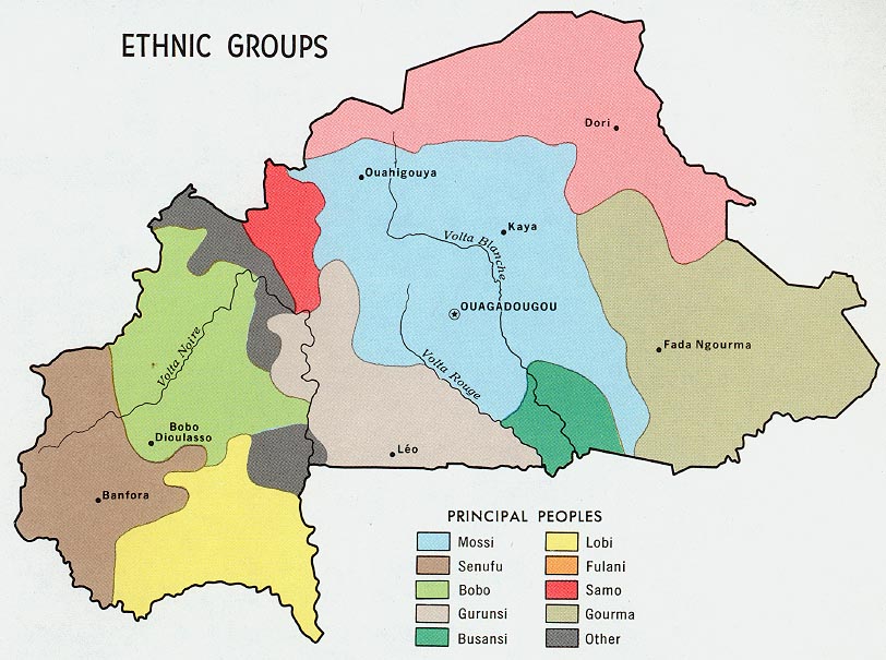 Burkina Faso Ethnic map