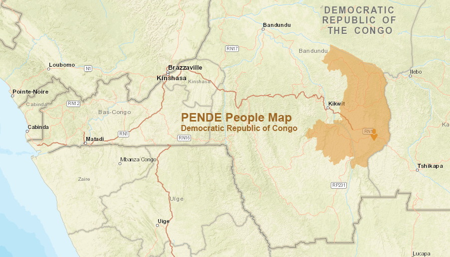 Pende people map