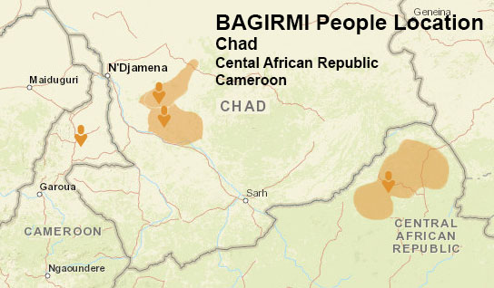 Bagirmi people map