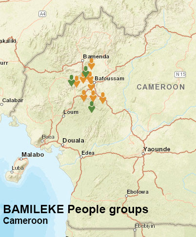 Bamileke people map