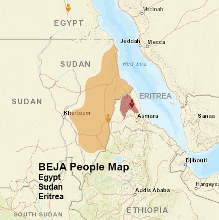 Beja People Map