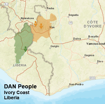 Dan people Map