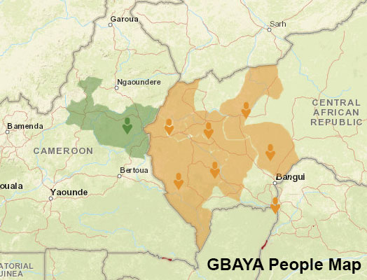 Gbaya people map