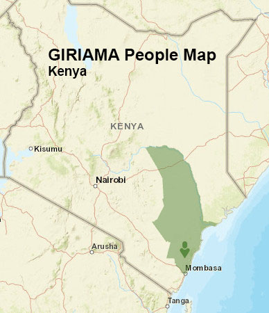 Giriama people map