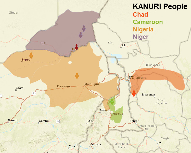 Kanuri people Map