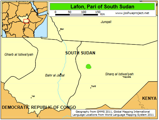 Lafon - Pari people map