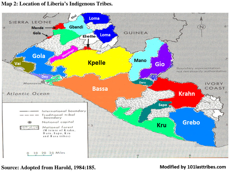 Liberia Ethnic Map