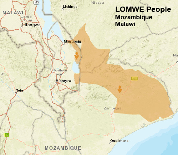 Lomwe people Map