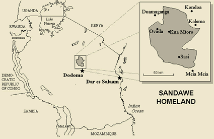 Sandawe ethnic map