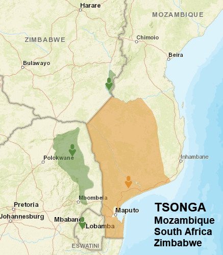 Tsonga people Map
